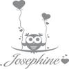GRAZDesign Nursery Wall Decal Cute Owl Personalized with Name | Baby Room Wall Sticker | Girl's Wall Decal | Personalized Baby Decor Gift, 33 x 30 cm, 074 Medium Gray view 2
