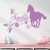 GRAZDesign Personalized Horse Wall Decal with Name for Girls’ Rooms view 1