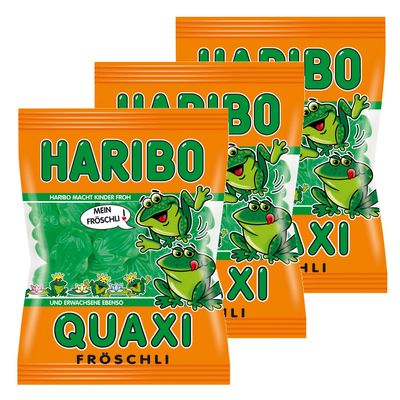 HARIBO Quaxi Frogs Peach-Passion Fruit Gummies, 3-Pack