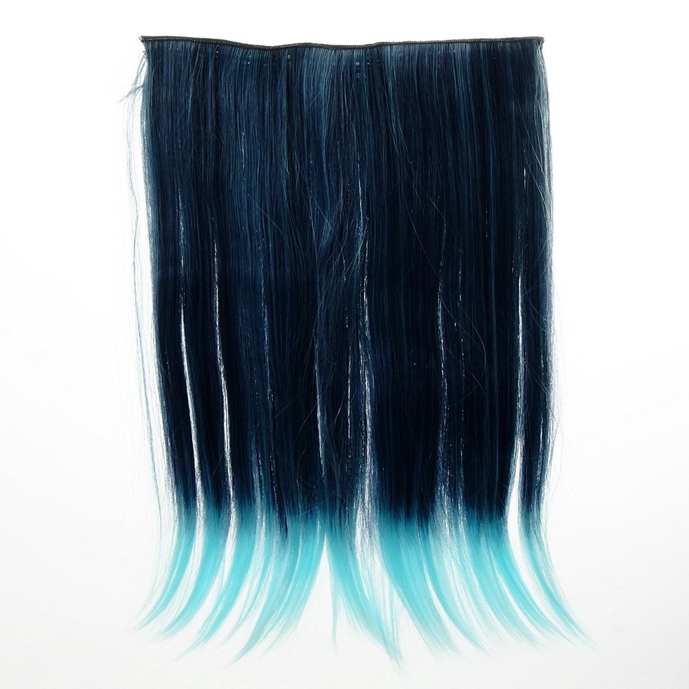 WIG ME UP Clip-In Hair Extension, 5 Clips, Straight, Blue Two-Tone Mix, 25 x 60 cm