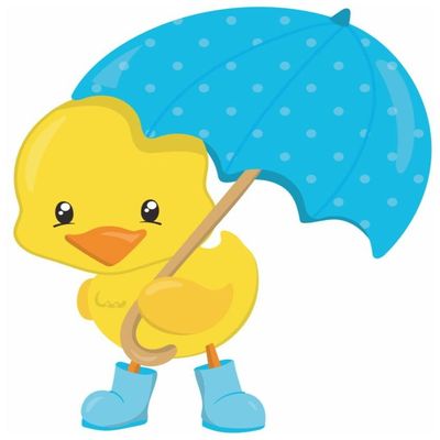 Samunshi Chick with Umbrella Wall Decal, 50 x 60 cm