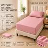 Family Bedding Cotton Thick Jersey Single Bed Fitted Sheet, 100 x 200 cm, Pink view 2