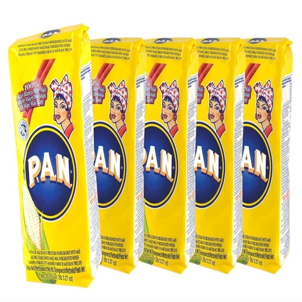 Fine White Precooked Corn Flour, Colombia–Venezuela, 5 x 1 kg Value Pack
