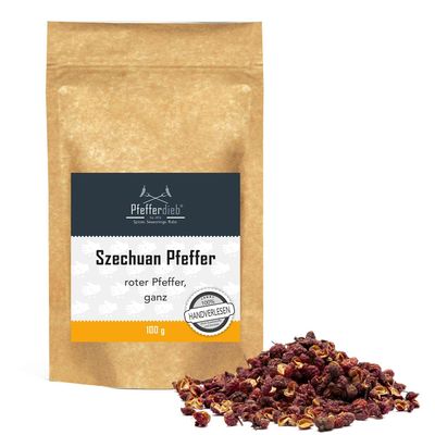 Original Red Sichuan Peppercorns, Whole, 100 g – Pfefferdieb