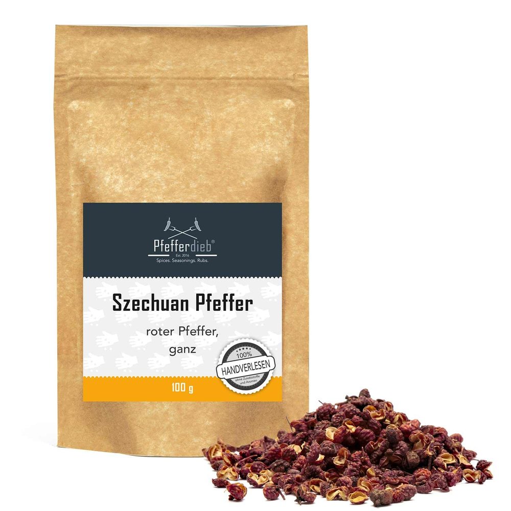Original Red Sichuan Peppercorns, Whole, 100 g – Pfefferdieb
