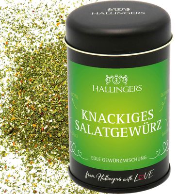 Hallingers Salad Seasoning Gift Tin for Salads, Appetizers & Dressings