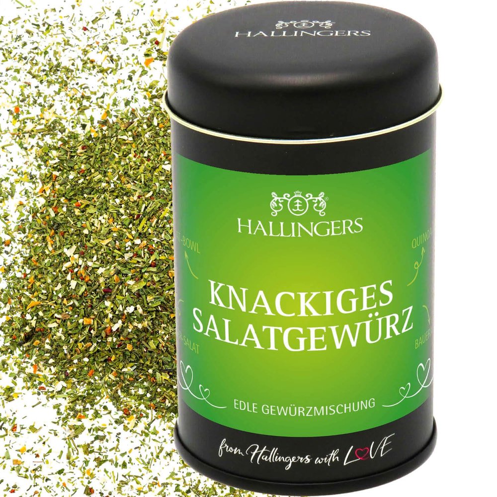 Hallingers Salad Seasoning Gift Tin for Salads, Appetizers & Dressings