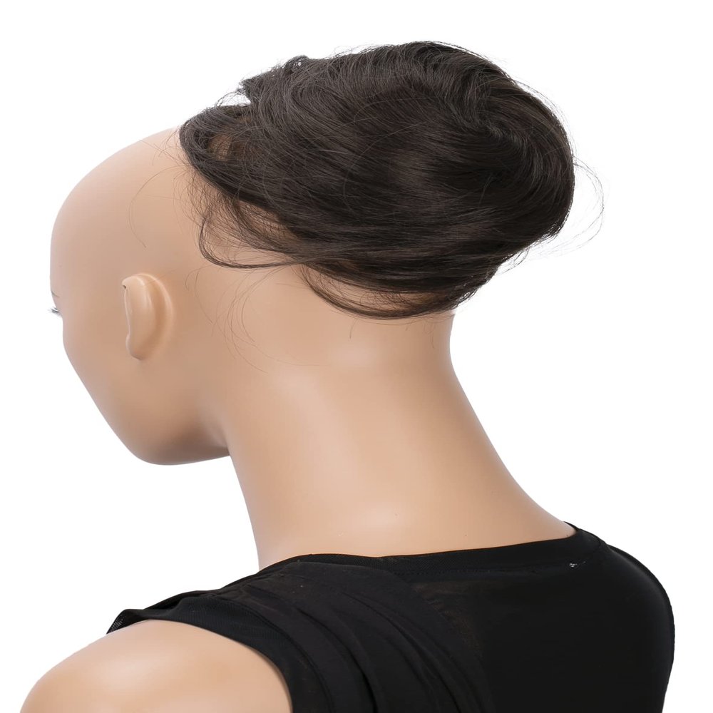 CAISHA Hepburn Hair Bun Hairpiece, 10 cm, Chocolate Brown DC12