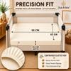 Dudu N Girlie Fitted Sheet for Single Bed, Jersey Cotton, 65 x 95 cm, Cream view 2