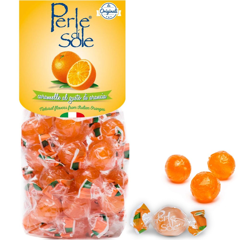Original Perle di Sole Orange Drops with Essential Oils from Sorrento (200 g)