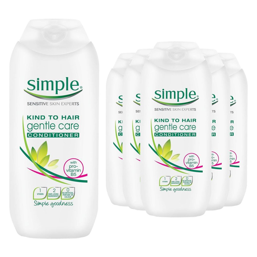 Simple Kind to Hair Gentle Care Conditioner, 200 ml, 6-Pack
