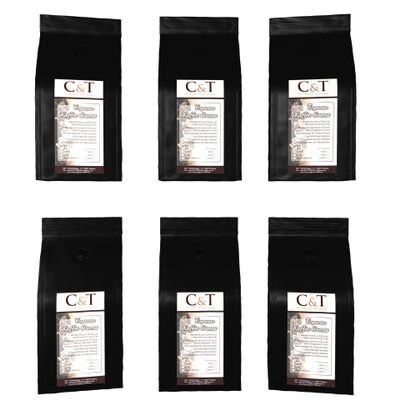 Espresso / Café Crema Coffee Beans, 6 x 1,000 g, Freshly Roasted