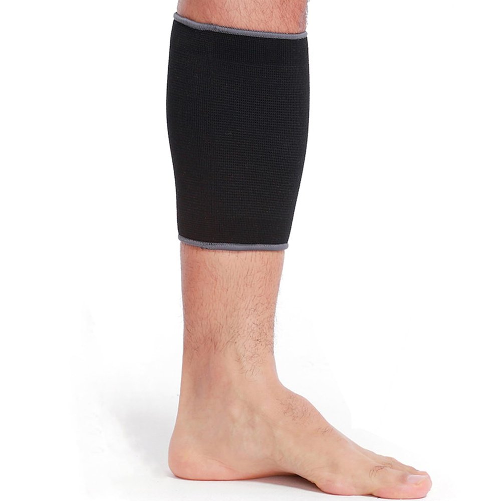 NEOtech Care Calf Sleeve - Elastic, Breathable Compression (Black, 1 Unit, Size L)