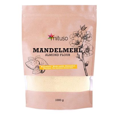 mituso Almond Flour, Natural, Blanched, Premium Quality, 1 kg