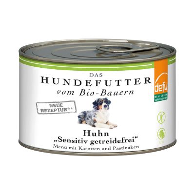 defu Dog Food | 1 x 200 g | Organic Chicken Sensitive, Grain-Free | Premium Organic Wet Food Menu | Complete Food for Dogs