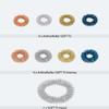 Yin Yang Massage Rings - Stainless Steel Finger and Toe Massager | 9 Rings | Mixed Set with Various Strengths, Diameters, and Colors | ArthroRoller SOFT view 1