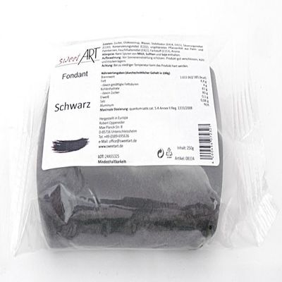 sweetArt Roll Fondant 250 g, Black