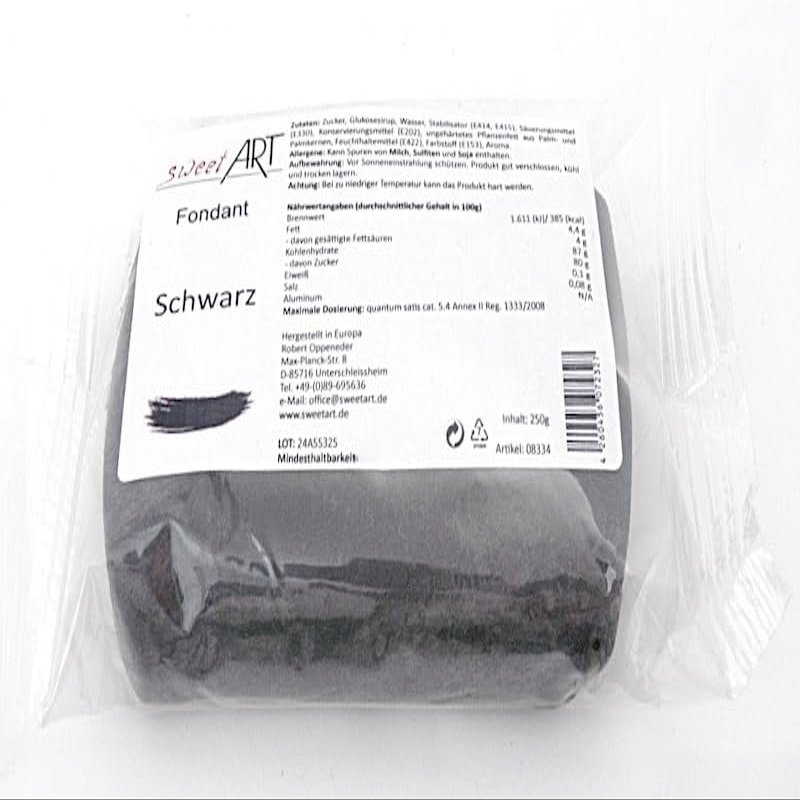 sweetArt Roll Fondant 250 g, Black