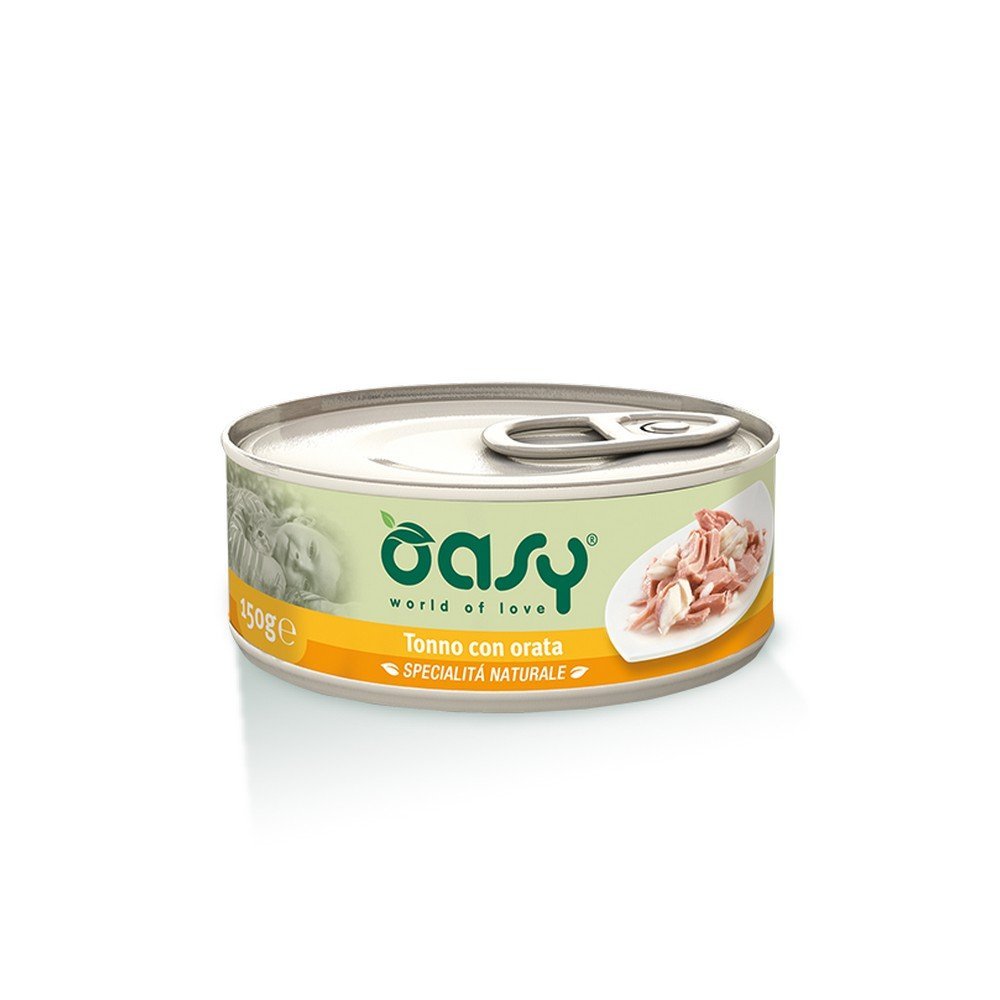 Oasy Wet Cat Tuna with Bream Can 150 g