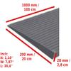 FabaCare Rubber Threshold Ramp, Gray, 28 mm x 200 mm x 1000 mm view 2