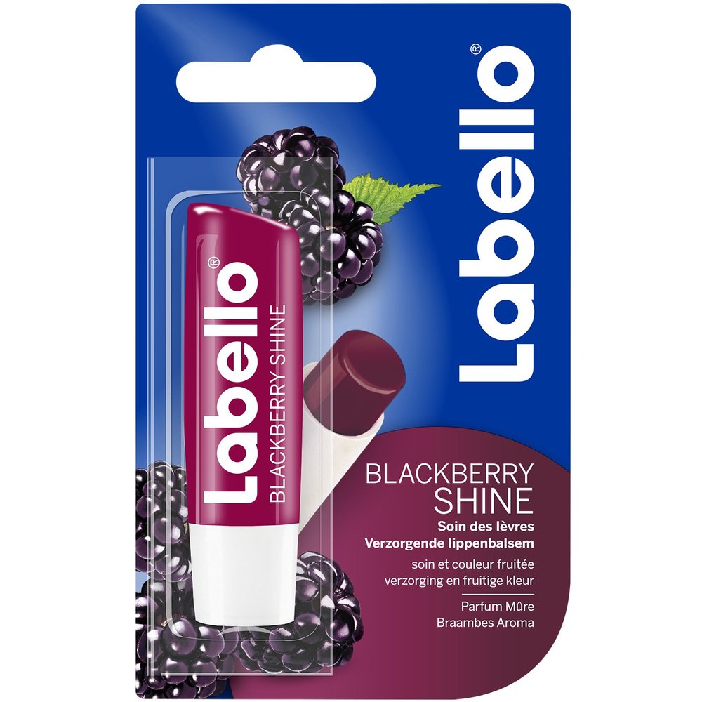 Labello Blackberry Shine Lip Balm, 4.8 g, 4 Pack