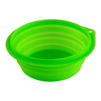Kerbl Pet Silicone Travel Bowl (Foldable) 1000ml, Green
