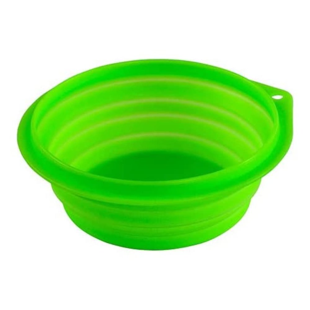 Kerbl Pet Silicone Travel Bowl (Foldable) 1000ml, Green