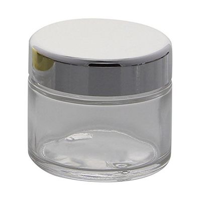 Clear Glass Jar 100 ml with Silver Lid