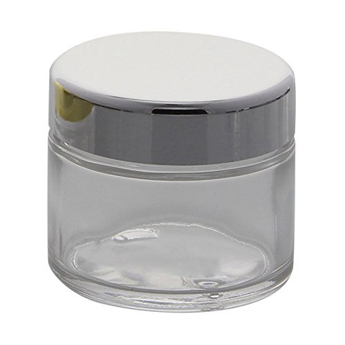 Clear Glass Jar 100 ml with Silver Lid