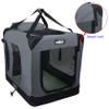 EliteField Soft Folding Dog Crate with 3 Doors, 91.4 x 61 x 71.1 cm, Gray view 2