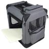 EliteField Soft Folding Dog Crate with 3 Doors, 91.4 x 61 x 71.1 cm, Gray view 3