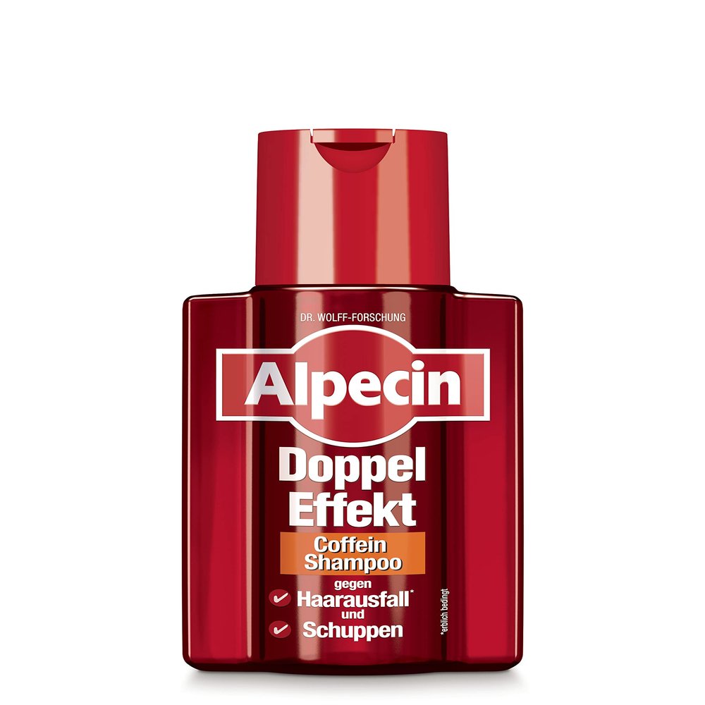 Alpecin Double-Effect Caffeine Shampoo, 1 x 200 ml – For Hereditary Hair Loss and Dandruff