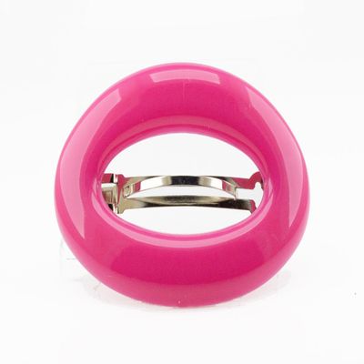 1-Pc. Open Oval Hair Clip, 9.5 x 6 cm, Pink - Made in Germany - WeLoveBeads