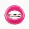 1-Pc. Open Oval Hair Clip, 9.5 x 6 cm, Pink - Made in Germany - WeLoveBeads view 1
