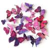 TRIXES 12 3D Butterfly Wall Stickers - Pink and Purple Decor view 2