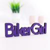 KLEINLAUT 3D “Biker Girl” Wood Lettering, 25 x 6.9 cm, Orange view 2