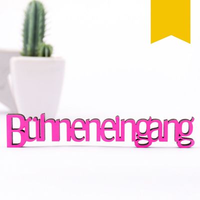 KLEINLAUT 3D “Bühneneingang” Sign, Yellow, 25 x 4.1 cm