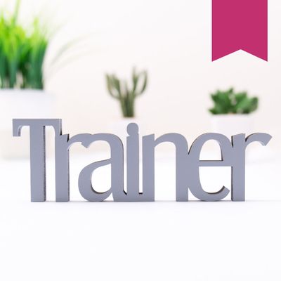 KLEINLAUT 3D “Trainer” Lettering, 25 x 8.1 cm, Pink