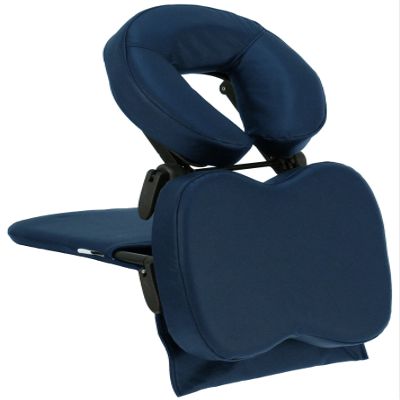 WellTouch TRAVEL MATE Tabletop Massage Attachment with Adjustable Headrest, Dark Blue