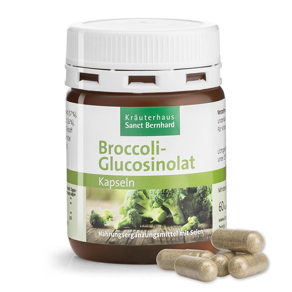 Sanct Bernhard Broccoli Glucosinolate Capsules 100 mg | Horseradish Extract & Selenium | 60 Capsules