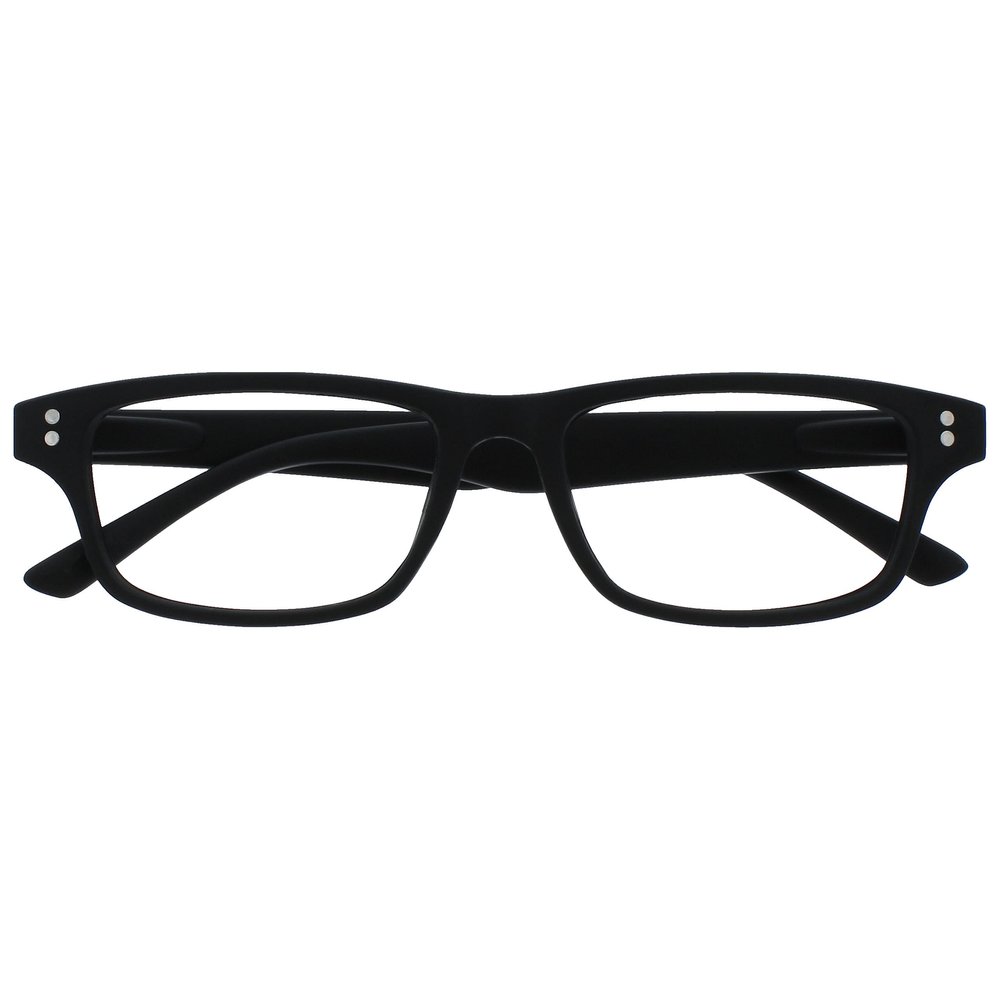 OPULIZE UV Reader Matte Black Reading Glasses, Unisex, +3.00 UVR033BLK