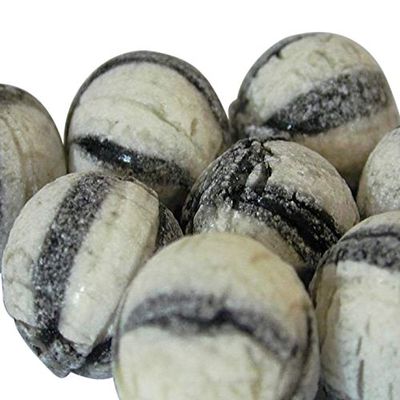 Erdnuss-King 500 g Salmiak Licorice Ball Hard Candy with Real Licorice, Strong Flavor