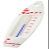 Fackelmann 16377 Plastic Bath Thermometer, 19 cm view 1