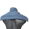 Cherry Pit Shoulder & Neck Heating Pad with Collar, Blue and White view 1