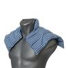 Cherry Pit Shoulder & Neck Heating Pad with Collar, Blue and White view 2