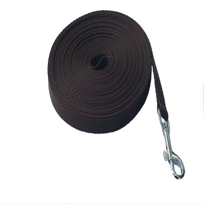 MJH Nylon Leash 15mm Wide Black 3m Long with Handle