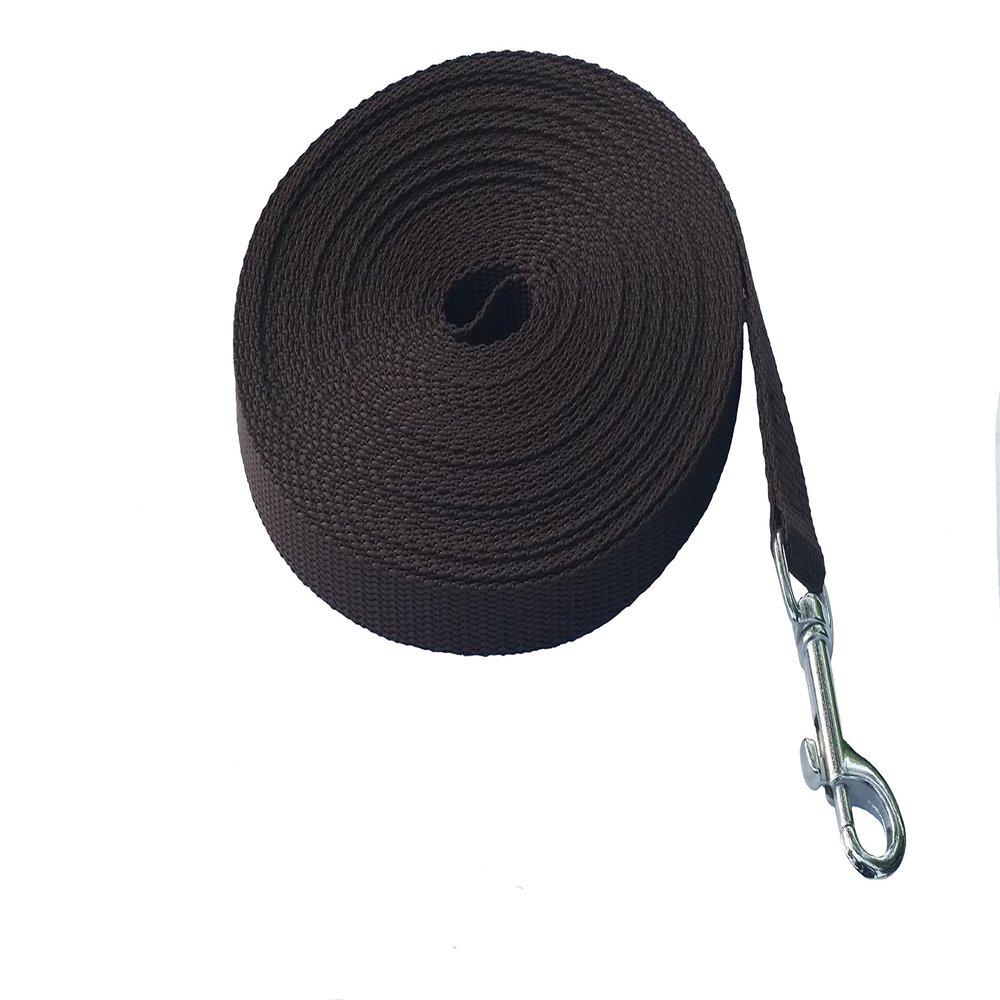 MJH Nylon Leash 15mm Wide Black 3m Long with Handle