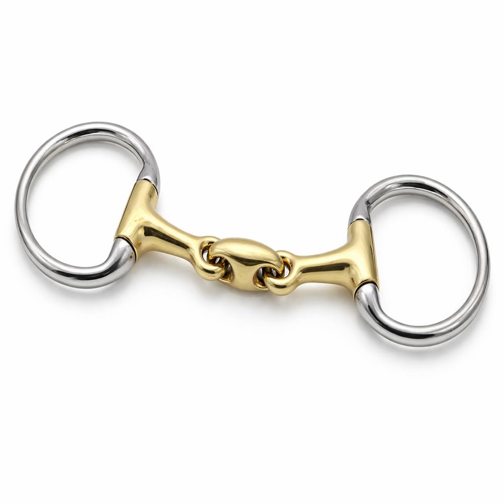 Mini Shetty Double-Jointed D-Ring Argentan Bit, 8.5 cm
