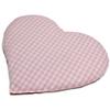 GIRAFFENLAND Cherry Pit Cushion, Heart, 30 x 25 cm, Organic Cotton, Pink/White view 1
