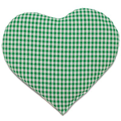 GIRAFFENLAND Currant Seed Heart Pillow, Approx. 30 x 25 cm, Green-White